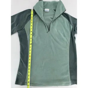 Columbia Fleece Sweater Women’s Sz L 3/4 Zip Pullover Sweatshirt Outdoor Green thumbnail 9
