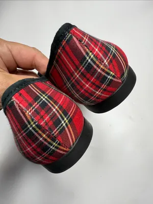 L.L. Bean Plaid Tartan Bow Ballet Flats S-546 Sz 7.5 thumbnail 3