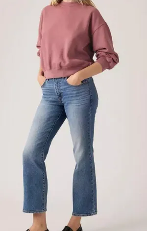 New Levi's 32x27 725 Kick Boot Women's Jeans Power Move - Medium Wash thumbnail 1