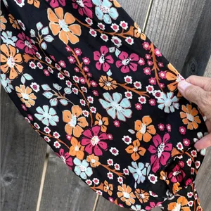 NWT Free People Daisy Jane Black Floral Swing Dress Generous Medium Retail $148 thumbnail 15