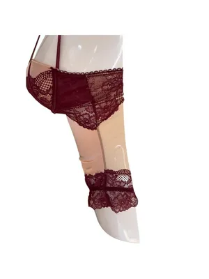 Frederick’s of Hollywood X Megan Fox Milana Lace Bodysuit Wine Burgundy M thumbnail 7