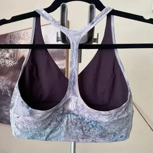 Lululemon‎ reversible retreat bra size 4 new sugar crush purple blue thumbnail 2
