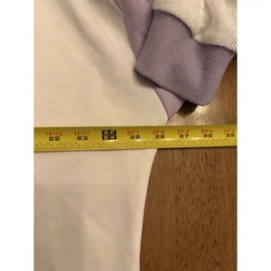 Rugby Sweatshirt Oversized White & Purple Light Size Large Women’s Runs Big!! thumbnail 4