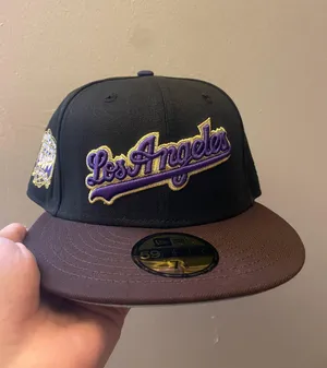 New Era Rahnnifitteds Los Angeles dodgers mamba Kobe inspo 40 years anniversary patch size 7 1/8 brand new thumbnail 2