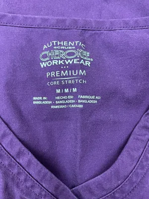Cherokee Plum Premium Core Stretch Scrub Top thumbnail 3