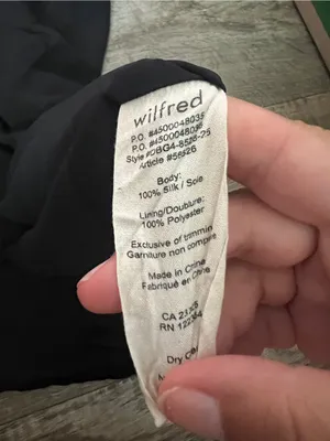 Aritzia Wilfred black silk mini dress thumbnail 8