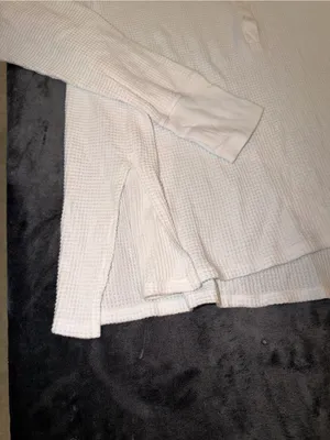 Aerie Offline Wow! Waffle Henley T-Shirt in White Size XS New with tags thumbnail 9