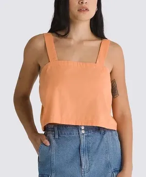 Vans Orange Sleeveless Square Neck Tank Top Size XS 100% cotton thumbnail 1