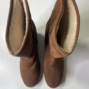 Sugar Brown‎ Suede Wedge Boots Brown Size 9.5 thumbnail 2