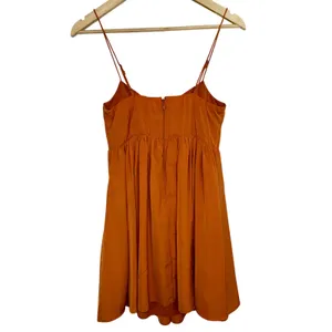 Abercrombie & Fitch Orange Lace Up V-Neck Sleeveless Mini Dress Womens Size S thumbnail 2