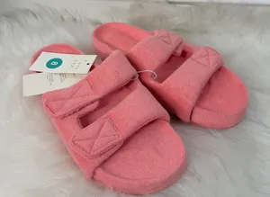 New Universal Thread Terry Cloth Platform Sandals Coral Orange Pink Size 8 thumbnail 1