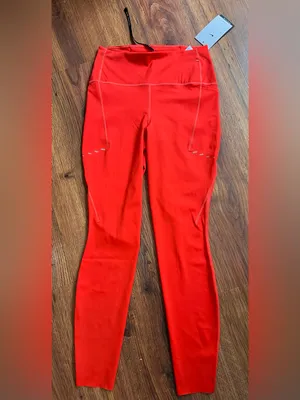 Nike Swift Dri-FIT Running Leggings Red High Rise 7/8 Length Women’s Small NWT thumbnail 4