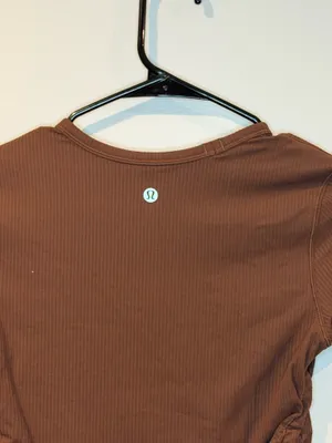 Lululemon Cropped Shirt Brown thumbnail 4