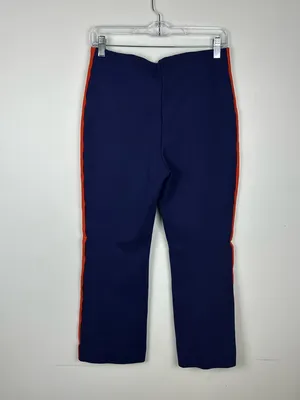 Anthropologie Maeve Margot‎ Kick-Flare Pants Blue With Red Stripe Size Medium thumbnail 6