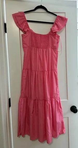 Pink long dress thumbnail 1
