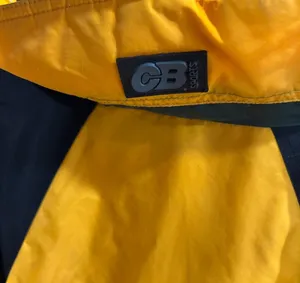 Men’s Large Yellow Black CB Sports Color Block Winter Snow Zip Ski Jacket thumbnail 3