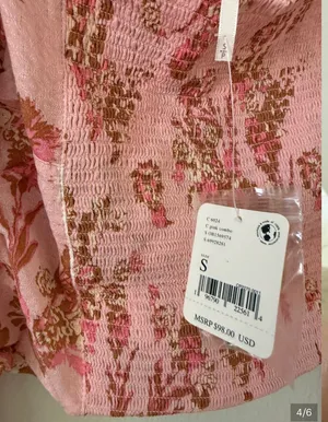 Free People Three people tie back peasant blouse thumbnail 6