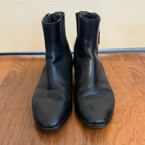 Tory Burch Wyatt Mid-Calf‎ Leather Booties Black size 10 thumbnail 3