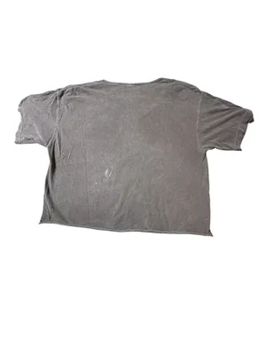 Grateful Dead Smell The Roses Gray Crop Top T-Shirt Women's Large Skull Band Tee thumbnail 4