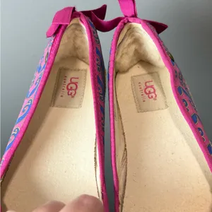 UGG Women's Tassy Marrakech Espadrille Printed Slip On Canvas Shoe Pink Size 7.5 thumbnail 3