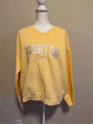 NWT Edikted oversized logo Crewneck sweatshirt size small thumbnail 4