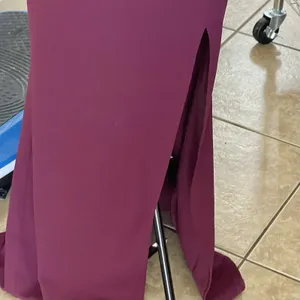 Woosea V Neck Maxi Dress Ruched Slit Formal Prom Wedding Guest Gown Party Medium Homecoming thumbnail 10