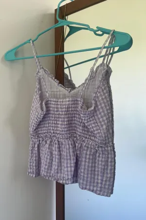 Purple Checkered Tank Size XS thumbnail 2