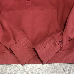 Boutique Stand Collar Half Zip Sweatshirt Women XL Rust Ribbed Thumbhole thumbnail 4