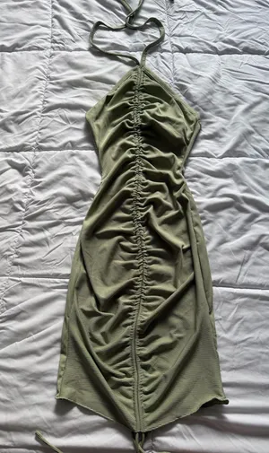 Princess Polly Sage Mini Dress thumbnail 1