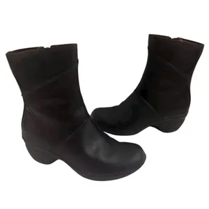 *Merrell Emma Boots Womens 6 Brown Brunette Leather Comfort Mid Calf Zip Winter thumbnail 5