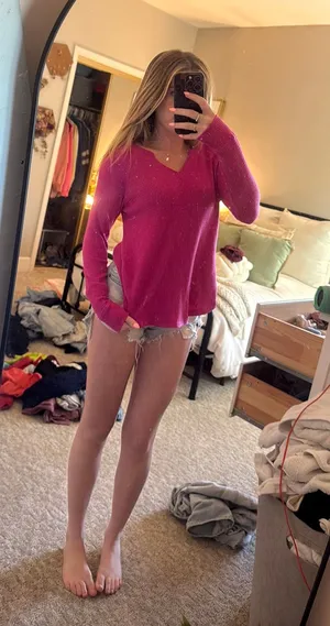 American Eagle Pink Long Sleeve Top thumbnail 1
