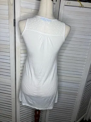 Solitaire Swim White eyelet women’s tank top thumbnail 4