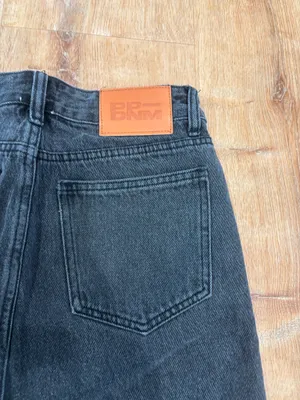 Princess Polly black crossover Jean shorts thumbnail 3