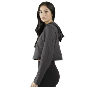 90 Degrees by Reflex NWT XXL Half Zip Pullover Charcoal Crop Hoodie Women’s Athletic thumbnail 6