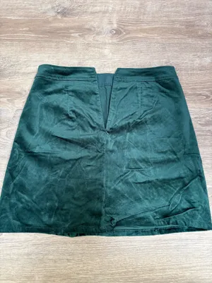 Loft Outlet Suede Green Skirt thumbnail 4