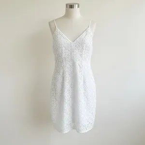 Abercrombie & Fitch A Line Lace-Trim Mini white Dress thumbnail 2