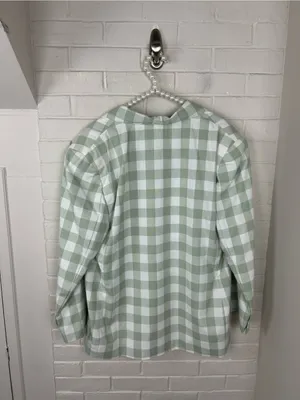 JR Bentley Green Check Gingham Plaid Blazer Size 14 thumbnail 10