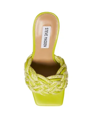 Steve Madden Lime Seraphine Square Toe Sandal Heels thumbnail 3