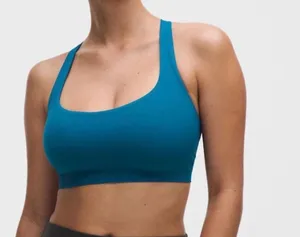 Lululemon FlexyFlex Strappy Yoga Bra D-DDD Jet Set Blue Size S/M NWT thumbnail 1