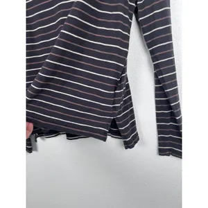 Madewell Women's Striped Turtle Neck Tee Shirt Sz L‎ thumbnail 6