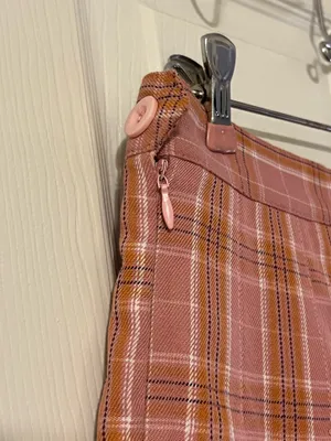 Amazon Pink Plaid Pleated Mini Skirt thumbnail 5