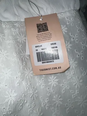 Tiger Mist White eyelet ruffled sleeve dress thumbnail 6