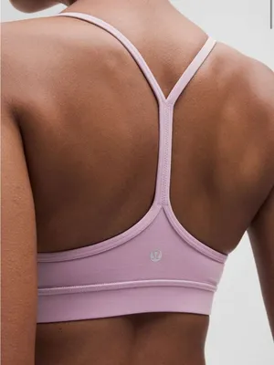 Lululemon Flow Y Sports Bra Nulu Lavender Lux dusty rose blush strappy workout thumbnail 2