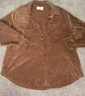 Brown Corduroy Shacket thumbnail 1