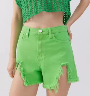 Urban Outfitters BDG Green Denim Shorts thumbnail 1