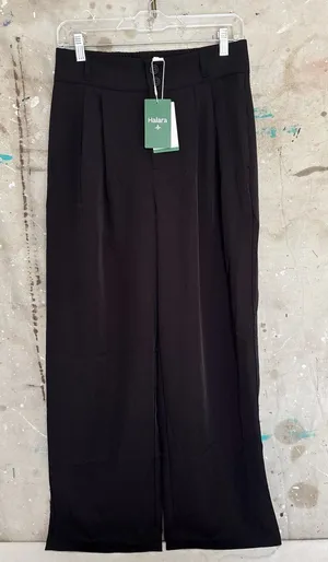 Halara High Waisted Pleated 7/8 Linen-Feel Work Wide Leg Pants with Pockets thumbnail 1