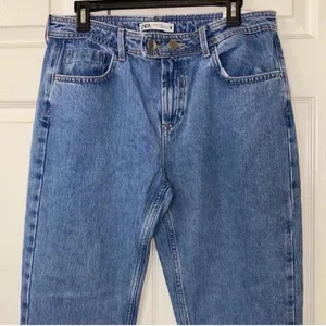 Zara Blue Flare Leg Jeans (Size 8) thumbnail 6
