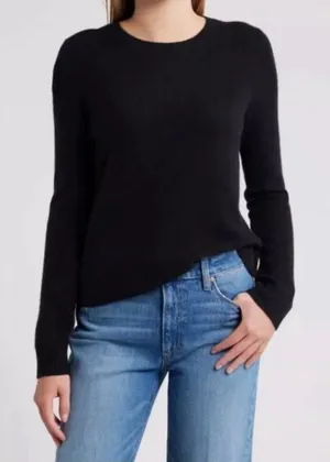 Caslon 100% Cashmere Black Sweater Crewneck Long Sleeve Women’s Size Medium thumbnail 1