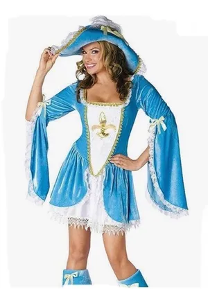 Spirit Halloween Madam Musketeer Costume Sz S/M 2-8 thumbnail 2