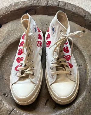 Converse Chuck Taylor Play Commes des Garçons white high-top sneakers US 7 / 9 thumbnail 1